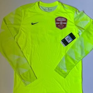 Unisex Nike Soccer Athletic Gear Club Dri Fit Long Sleeve Tee Neon Medium